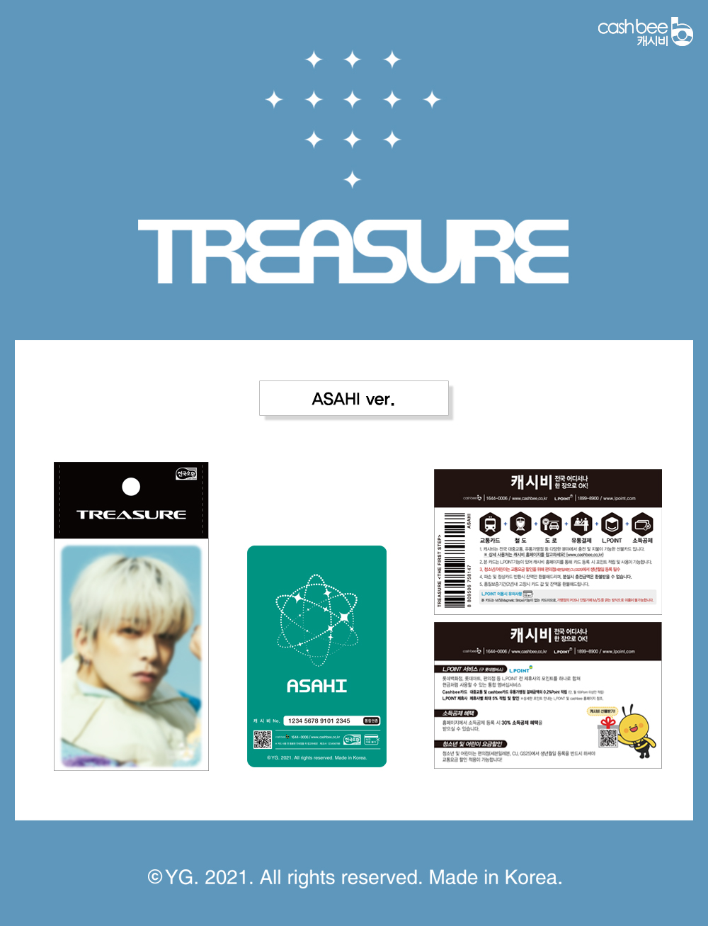 jp.ktown4u.com : TREASURE - Traffic Card (ASAHI Ver.)